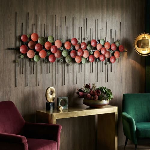 Poppy Field | Wall Sculpture in Wall Hangings by Sarmal Design. Item composed of steel in mid century modern or contemporary style