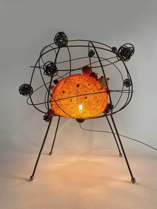 Light my Fire -Table Lamp | Lamps by Claudine Gevry Studio. Item made of copper works with boho & contemporary style