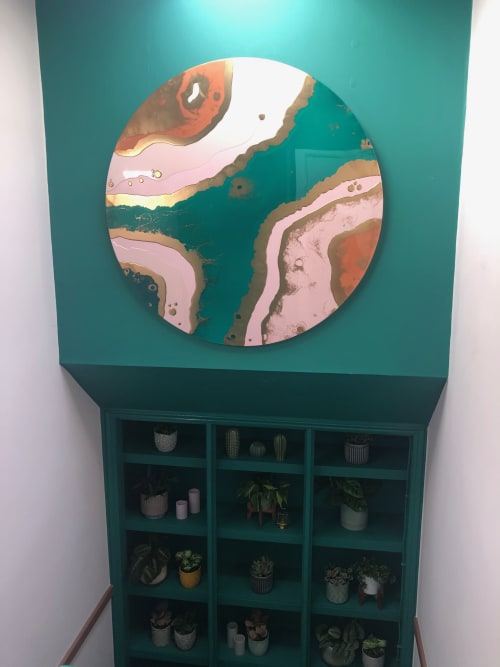 Pathways to Wellness | Mixed Media by Skevi - Your Abstract Artist | The Wellness Hub by Emma James in Berkhamsted. Item composed of wood and synthetic
