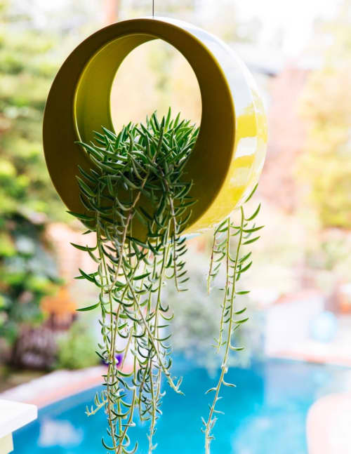 Circle Pot in private Hollywood residence in Sunset Magazine. by Potted