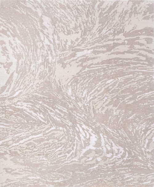 Rug Eight Beige hand-knotted contemporary modern | Area Rug in Rugs by Atelier Tapis Rouge. Item composed of wool in minimalism or contemporary style