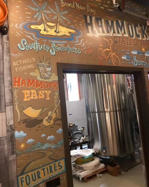 Crooked Hammock Brewery Mural | Murals by Paul Carpenter Art | Crooked Hammock Brewery in Middletown