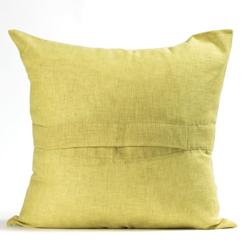 "Japan" hand-painted 100% silk cushion cover | Pillows by Natalia Lumbreras. Item composed of fabric