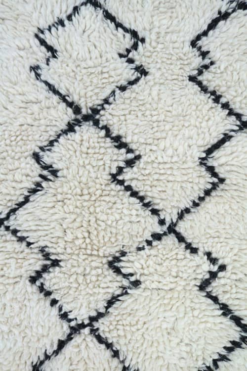 Moroccan Wool Rug 4' x 6' | Area Rug in Rugs by MEEM RUGS. Item made of wool works with boho & country & farmhouse style