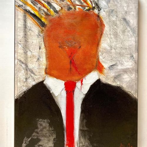 "Blood coming out of her...whatever" | Oil And Acrylic Painting in Paintings by james azzarello. Item composed of canvas