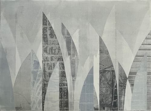 in the end | Mixed Media by Susan Smereka. Item made of paper with fiber works with contemporary & modern style