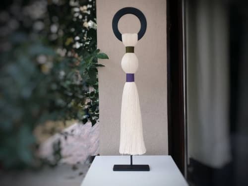 Textile Sculpture with Natural Cotton | Sculptures by Sarmal Design. Item made of cotton with steel works with boho & country & farmhouse style