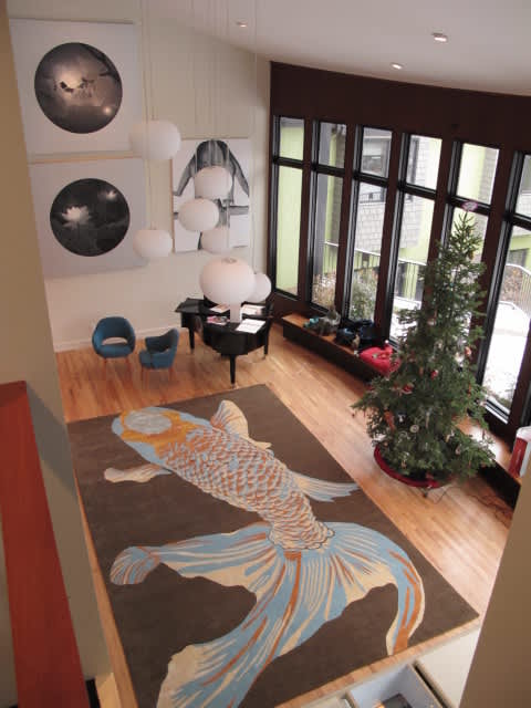 WHOLE BABY FISH (custom) | Small Rug in Rugs by Emma Gardner Design, LLC | Private Residence, Denver, CO in Denver. Item composed of fabric