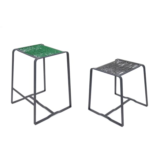 Merkled Net Stool | Chairs by Merkled Studio. Item composed of metal and fiber
