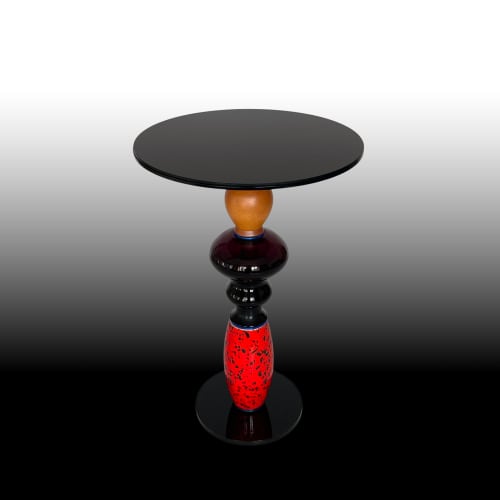 Vases Table "Big Brown Eyes" | Side Table in Tables by Andreas Berlin. Item made of ceramic & glass