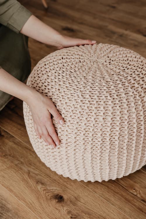 Coffee Table Pouf by Chasha Home Wescover Pillows