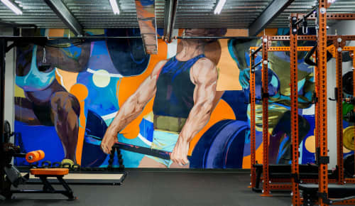 Ignite Fitness | Murals by Taylor White | Ignite Fitness in Apex. Item made of synthetic