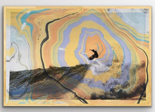 Stoke Mode (B-Side) I Suminagashi Marbling & Photography | Photography by KMOK Art. Item composed of paper in boho or minimalism style