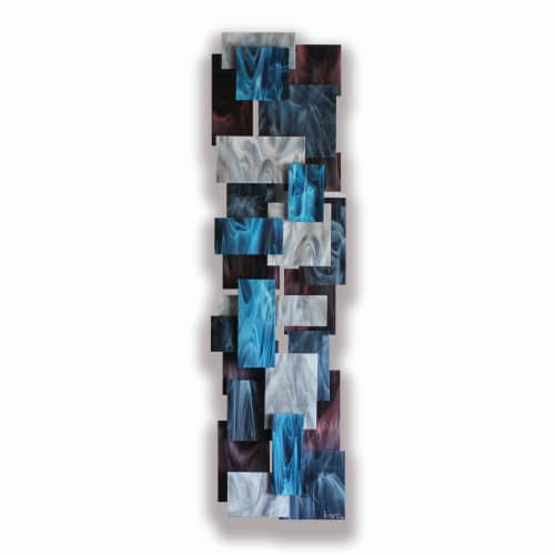 "Electric" TT Glass and Metal Wall Art Sculpture | Wall Sculpture in Wall Hangings by Karo Studios | Los Angeles in Los Angeles. Item composed of metal and glass