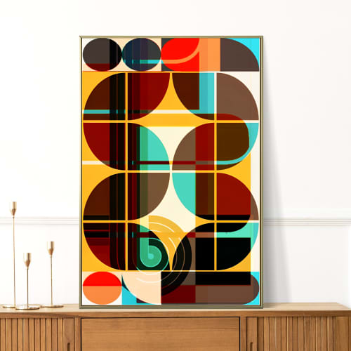 Our Modern Life - Abstract Canvas Print - Paintings | Prints by Paul Manwaring Fine Art Prints. Item made of canvas works with minimalism & mid century modern style