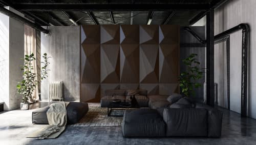 NEKA - Wall & Ceiling | Paneling in Wall Treatments by Mikodam Design. Item made of oak wood with wool works with minimalism & mid century modern style