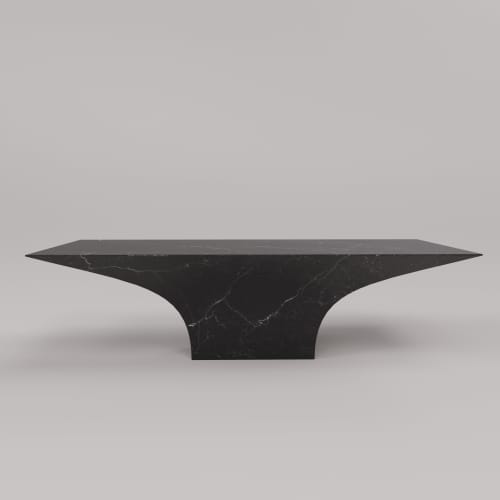 "Sicorace" Coffee table in Black Marquina Marble | Tables by Carcino Design. Item composed of marble in minimalism or contemporary style