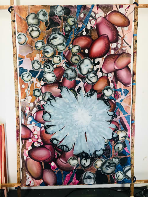 Fungi | Oil And Acrylic Painting in Paintings by Cudra Clover. Item composed of synthetic