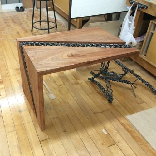 Braided Table | Coffee Table in Tables by McKenzie Gibson | McKenzie Gibson Studios in Warren. Item composed of wood & steel