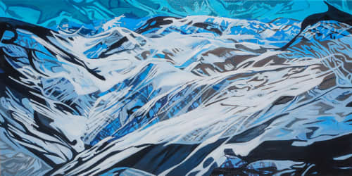 Breaking the Waves | Oil And Acrylic Painting in Paintings by Anne Blenker. Item composed of canvas and synthetic