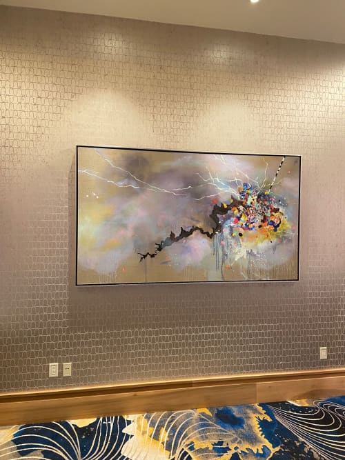 "Archive of Fugitive Realities", painting | Mixed Media by Jackie Tileston | Live! Casino & Hotel Philadelphia in Philadelphia. Item made of linen & synthetic