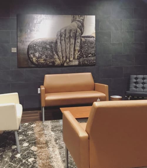 Bhumisparsa Buddha | Mixed Media by Golie Art | Inova Loudoun Hospital in Leesburg. Item made of aluminum