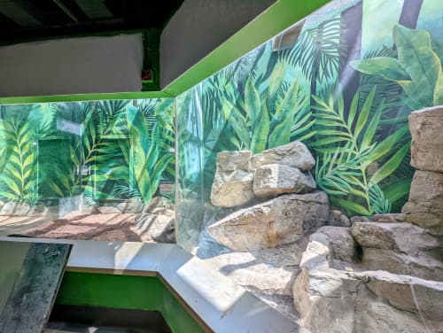 Riverbanks Zoo & Garden - Tropical Snake Habitats | Murals by Christine Crawford | Christine Creates | Riverbanks Zoo & Garden in Columbia. Item composed of synthetic