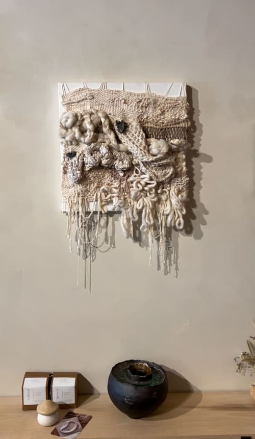 In the Valley | Wall Sculpture in Wall Hangings by Trudy Perry | Artemis Studio LA in Topanga. Item made of canvas & leather