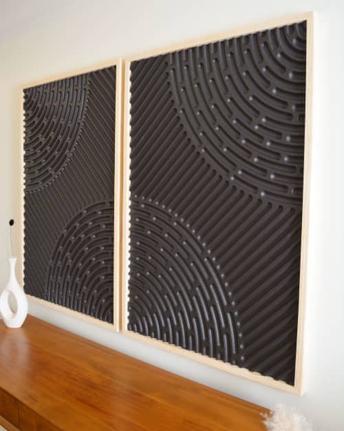 05 Acoustic Panel | Wall Sculpture in Wall Hangings by Joseph Laegend. Item composed of oak wood in minimalism or mid century modern style