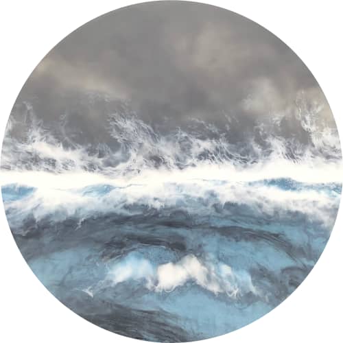 Beauty in a Storm | Oil And Acrylic Painting in Paintings by Art By Skevi. Item composed of wood & synthetic