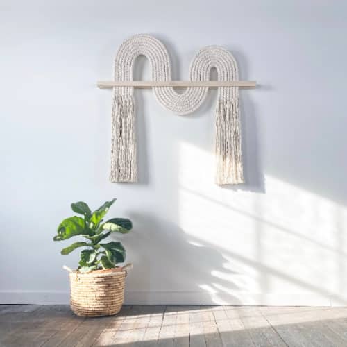 "Shuji" | Wall Sculpture in Wall Hangings by Candice Luter Art & Interiors. Item made of cotton