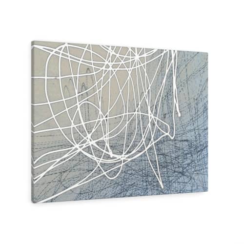 Blue Complexity 4306  --  delicate, dynamic art | Prints in Paintings by Petra Trimmel. Item made of canvas & metal