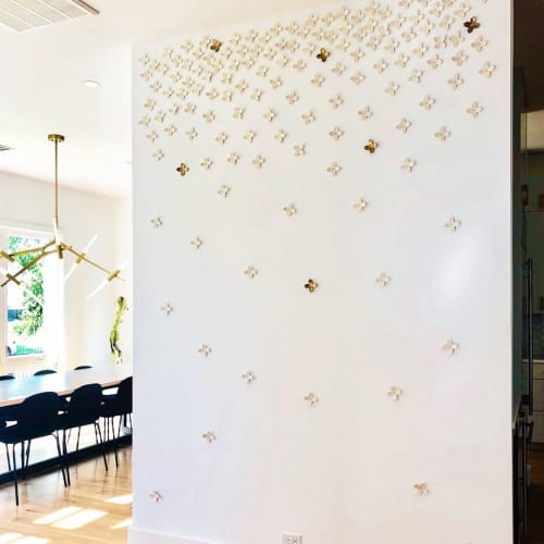 Stitched Porcelain Wall Art | Wall Sculpture in Wall Hangings by Elizabeth Prince Ceramics. Item made of ceramic works with minimalism & contemporary style