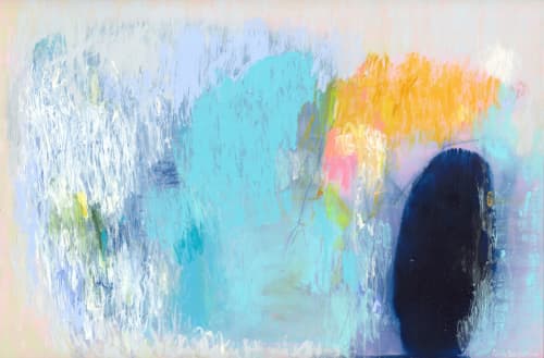 Hold My Breath | Oil And Acrylic Painting in Paintings by Claire Desjardins. Item made of canvas with synthetic