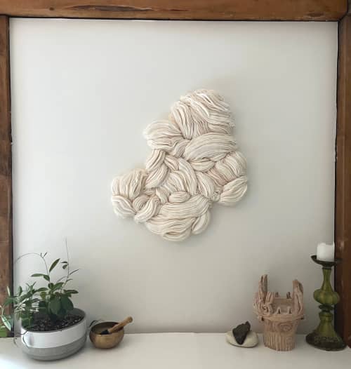 Nebulous I | Wall Sculpture in Wall Hangings by Sienna Martz. Item composed of wood & cotton