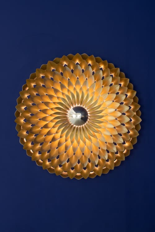 Sun in Brass | Wall Sculpture in Wall Hangings by Edward Linacre. Item composed of brass