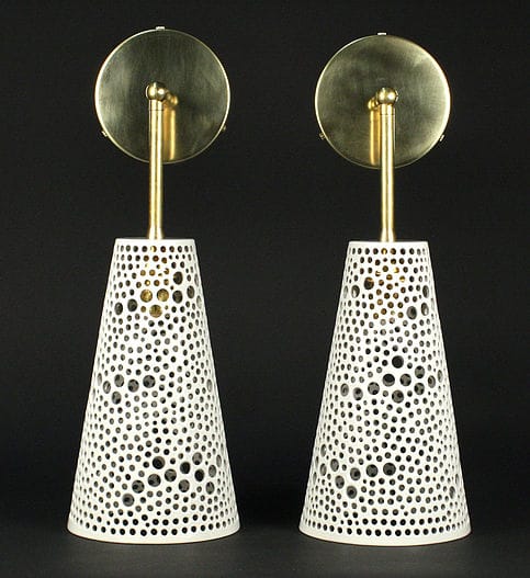 Zay ceramic sconce | Sconces by Ryan Mennealy Ceramics. Item composed of ceramic