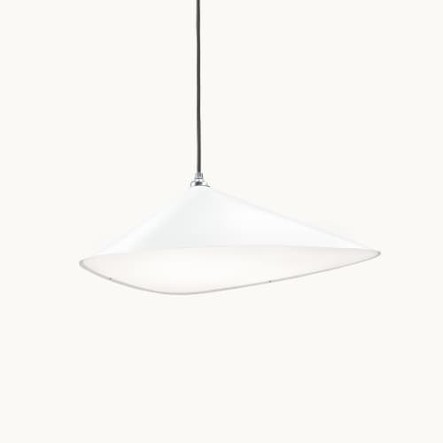 Emily I and Emily II Pendant Light – White Semi-Matte | Pendants by MOSS Objects. Item made of oak wood with steel works with contemporary & modern style