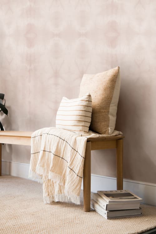 Lilac Wallpaper in Blush | Wall Treatments by Eso Studio Wallpaper & Textiles. Item composed of paper in boho or minimalism style