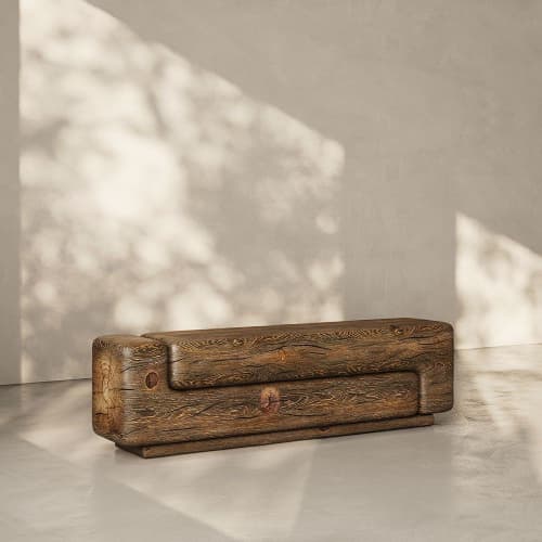 Jemez Solid Wood Bench | Benches & Ottomans by Pfeifer Studio. Item composed of wood in contemporary or modern style