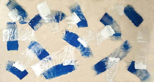 Blue Wind #1 | Oil And Acrylic Painting in Paintings by Arthur  Adams. Item made of canvas compatible with mid century modern and contemporary style