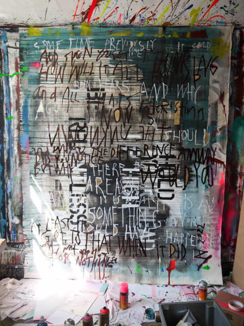 Sometime Previously | Mixed Media by NIKI HARE. Item composed of canvas & synthetic