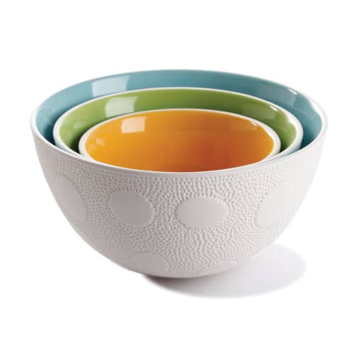 Nesting Textured Bowls | Dinnerware by Maia Ming Designs. Item made of ceramic