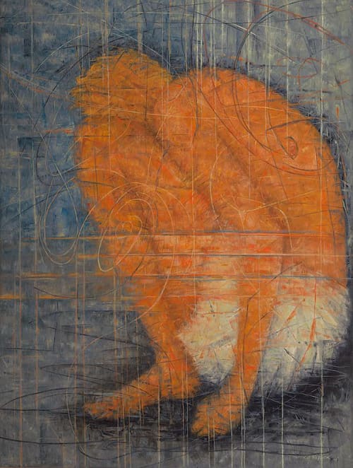 Erica Hopper "World According...To" | Oil And Acrylic Painting in Paintings by YJ Contemporary Fine Art | YJ Contemporary Fine Art in East Greenwich. Item made of canvas