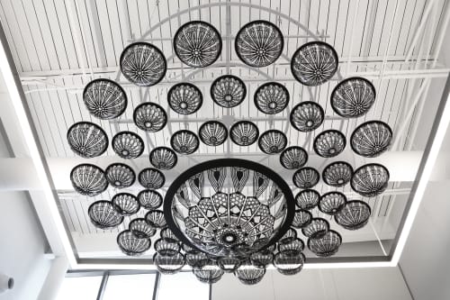 Library Commission | Public Sculptures by Virginia Kistler | Dayton Metro Library - Northwest Branch in Dayton. Item composed of steel