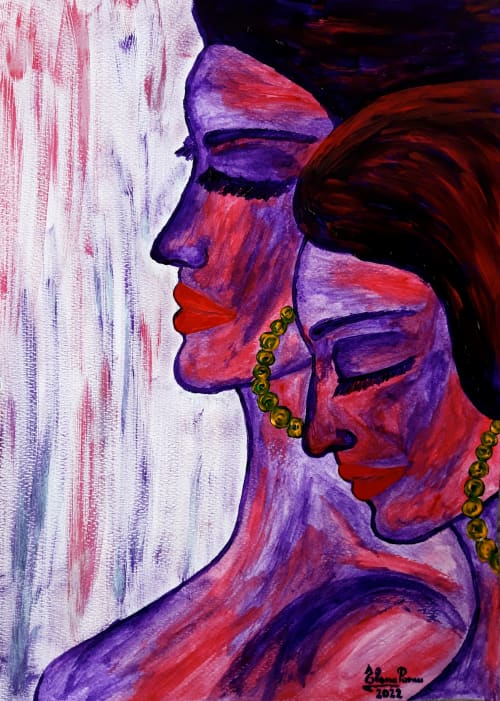 Colours of sensuality 10, Colores de Sensualidad 10 | Oil And Acrylic Painting in Paintings by Elena Parau. Item composed of paper compatible with contemporary and country & farmhouse style