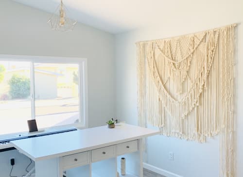 Bohemian Wedding Macrame Backdrop / Extra Large Macrame Wall Hanging | Wall Hangings by Love & Fiber | San Diego in San Diego. Item composed of cotton