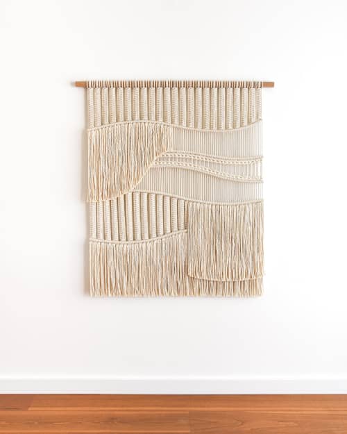 Flow - natural | Macrame Wall Hanging in Wall Hangings by Tamar Samplonius. Item composed of cotton & fiber
