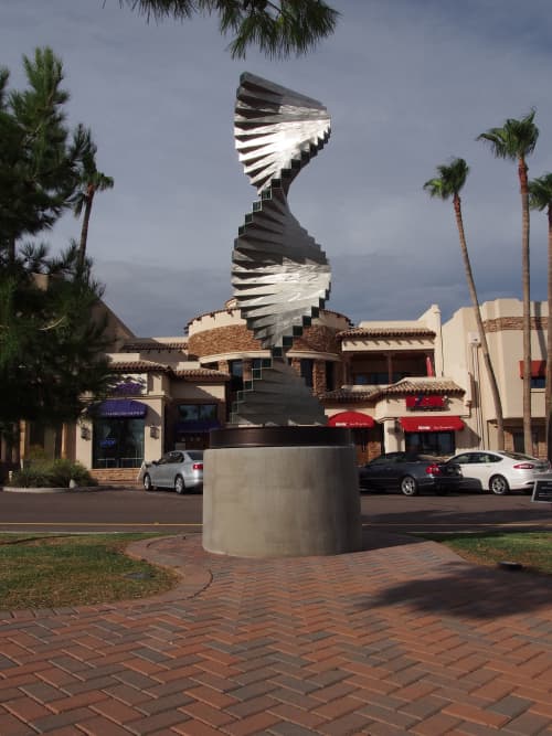 "Ascendo" | Public Sculptures by Brian Schader. Item made of steel & concrete