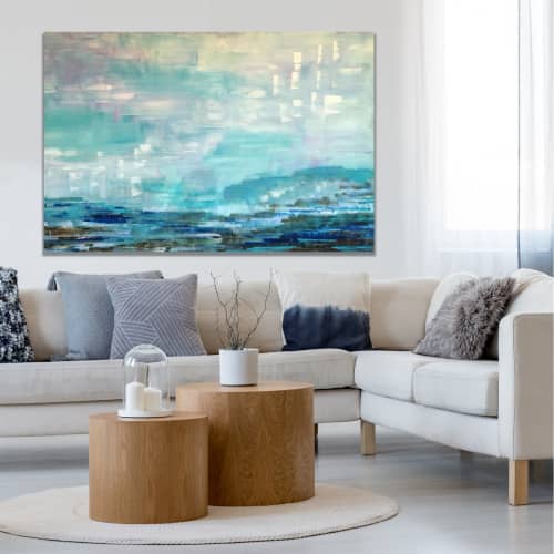 Gentle Fog, 40x60 | Oil And Acrylic Painting in Paintings by Debby Neal Arts. Item composed of canvas and synthetic